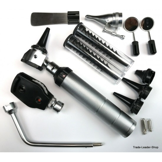 MINI OTOSCOPE SET Fiber Optic Otology Specula Mirror Lamp Speculum ENT